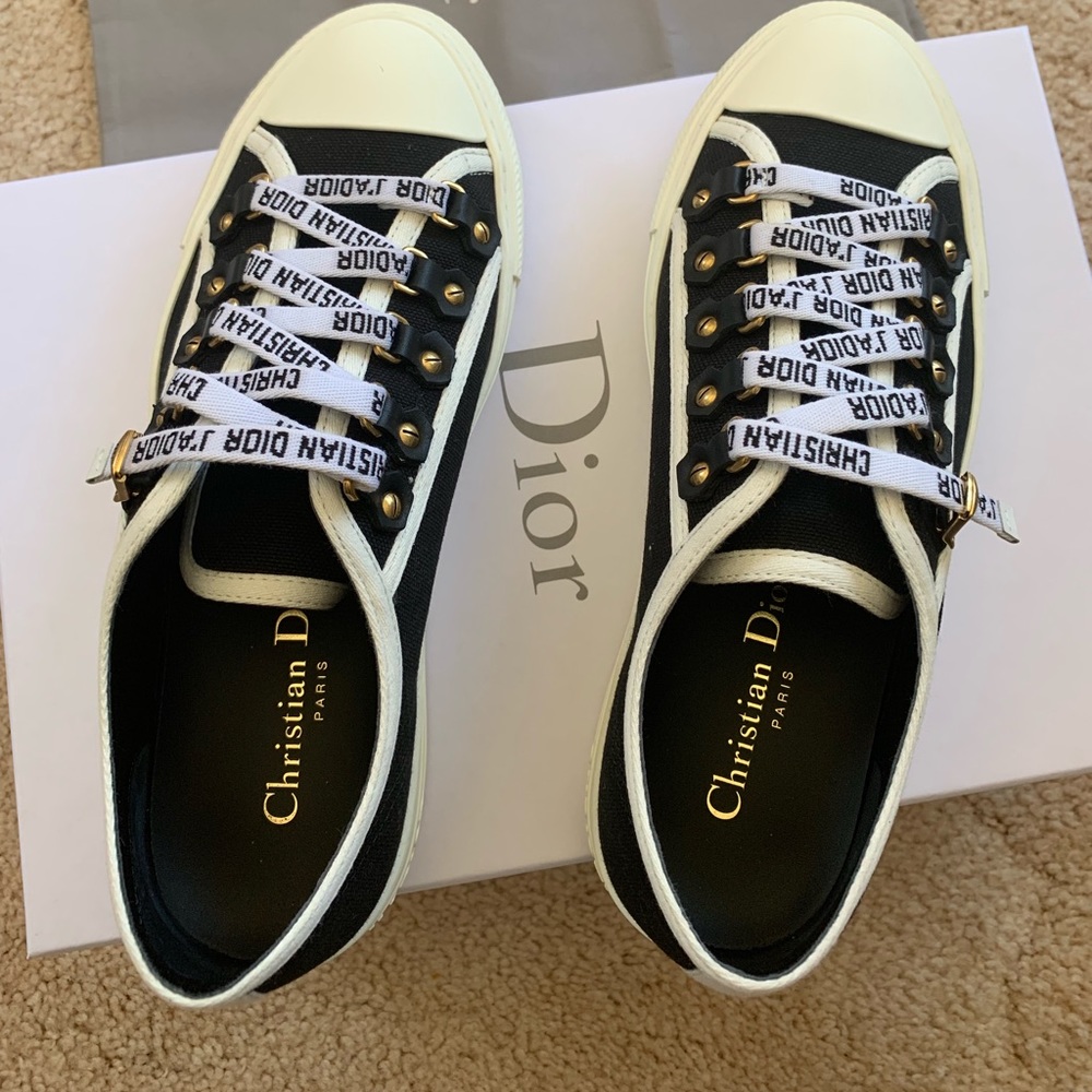 Walk ‘N’Dior Black Canvas Shoes
